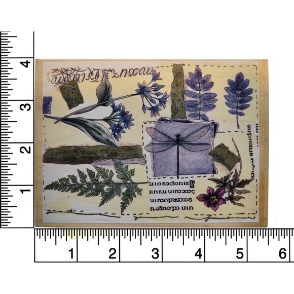 Floral Collage Rubber Stamp By Stamps Happen Inc. - The Tapestry Studio Collecti - Picture 6 of 6